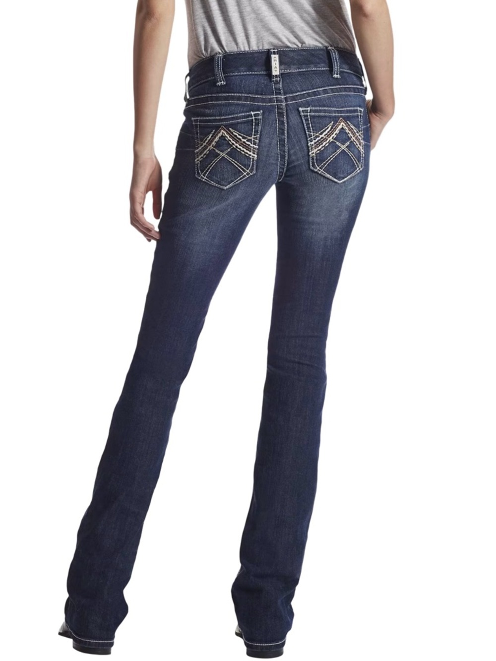 Ariat R.E.A.L. Low Rise Stretch Rosy Whipstitch Boot Cut Jeans